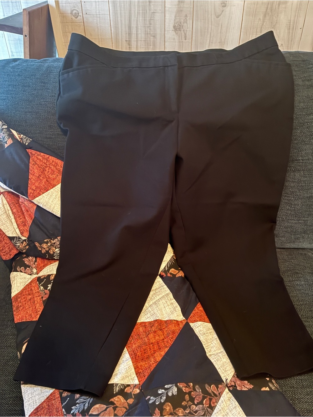 Avenue Black Pull-On Stretch Trousers